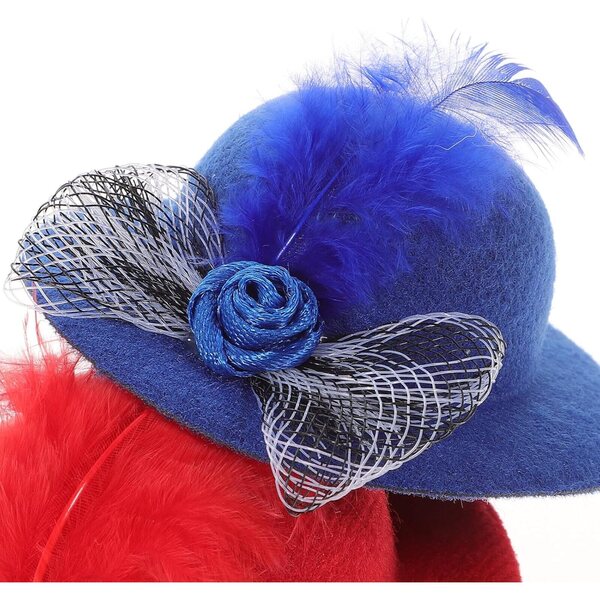 Set 6 Mini Cappelli Colorati per Bambole - Accessori Creativi e Decorativi in Poliestere
