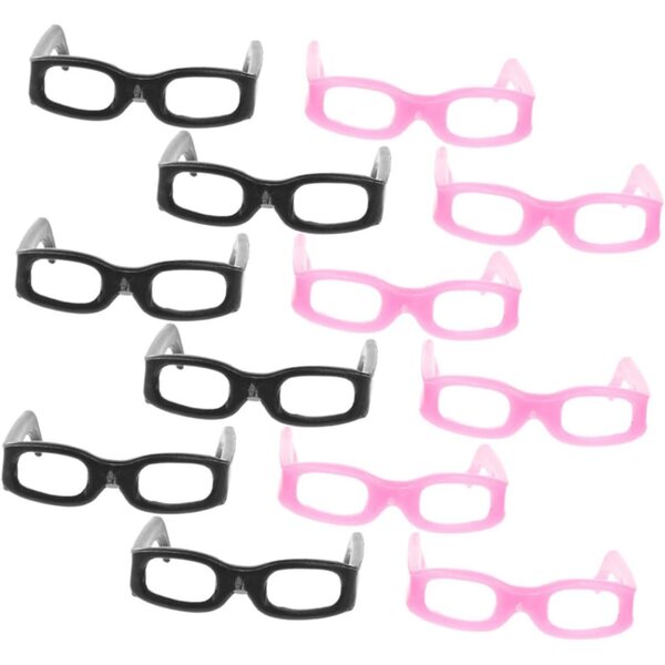 Set 30 Mini Occhiali per Bambole in ABS Colorati per Progetti DIY e Decorazione