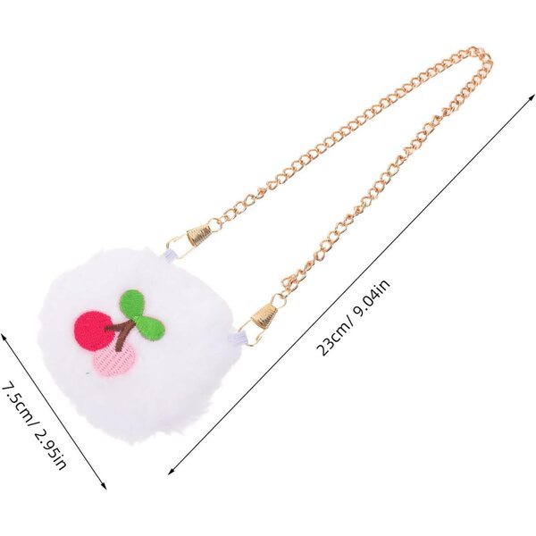 Set 2 Mini Borse Kawaii per Bambole: Cerise & Cartoon in Tessuto Lavabile