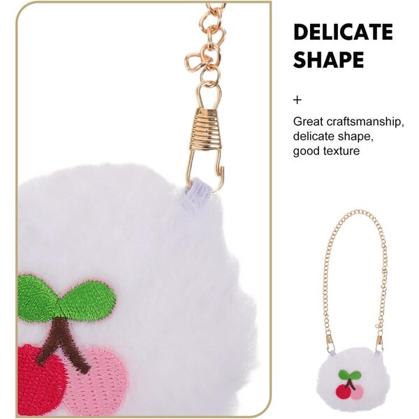 Set 2 Mini Borse Kawaii per Bambole: Cerise & Cartoon in Tessuto Lavabile