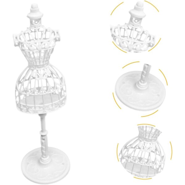 GARVALON Mini Supporto per Bambole 2 Pezzi in Plastica Resistente per Vestiti e Giocattoli