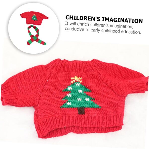 Mini-Pullover und Schal für Stoffpuppen, bezaubernde und widerstandsfähige Miniatur-Accessoires