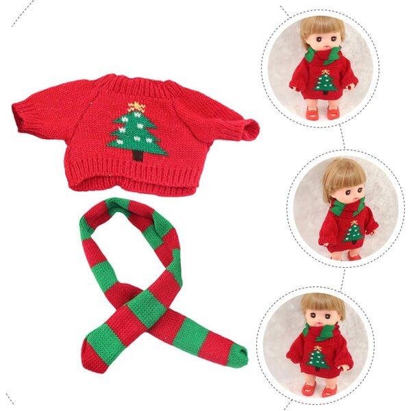 Mini-Pullover und Schal für Stoffpuppen, bezaubernde und widerstandsfähige Miniatur-Accessoires