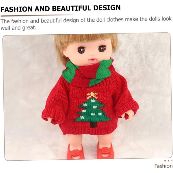 Mini-Pullover und Schal für Stoffpuppen, bezaubernde und widerstandsfähige Miniatur-Accessoires