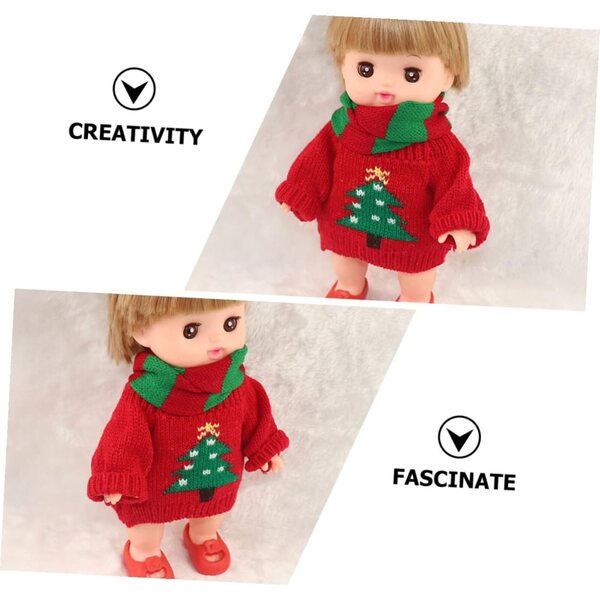 Mini-Pullover und Schal für Stoffpuppen, bezaubernde und widerstandsfähige Miniatur-Accessoires