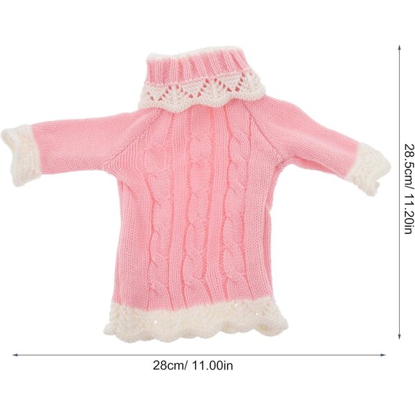 Set Abbigliamento Acrylico per Bambola 60 cm con Vestito, Cappello e Scarpe Colorate