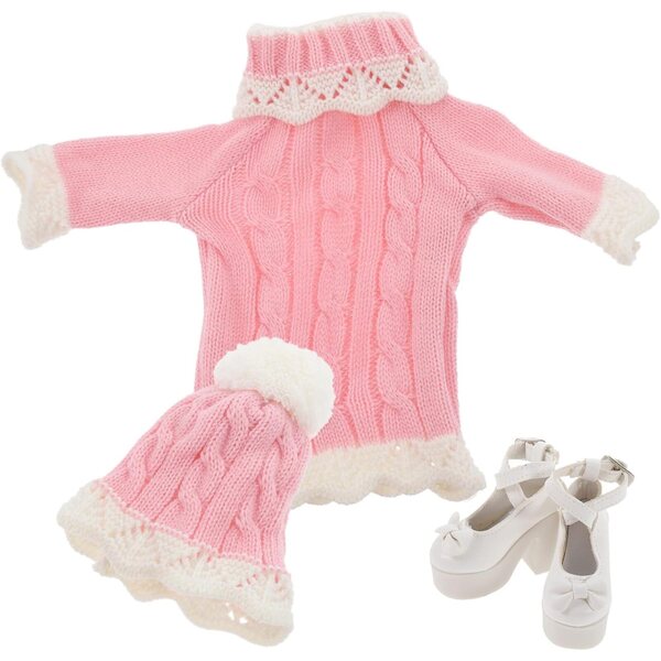 Set Abiti Invernali per Bambole 60 cm con Maglione, Cappello e Scarpe Colorate