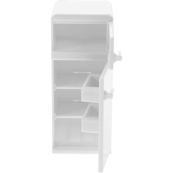 Mini Frigorifero Bianco in Miniatura per Casa delle Bambole, 4x4.5x11 cm
