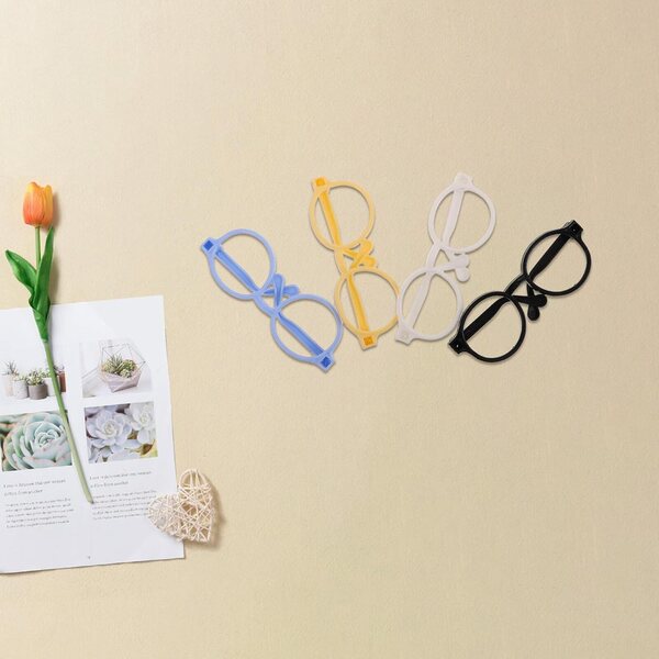 Set 4 Montature di Occhiali per Bambole in Plastica Multicolore, Accessori Creativi DIY