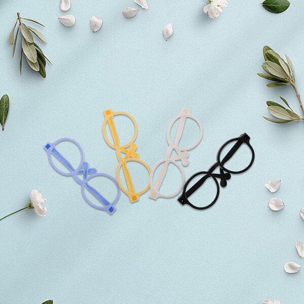 Set 4 Montature di Occhiali per Bambole in Plastica Multicolore, Accessori Creativi DIY