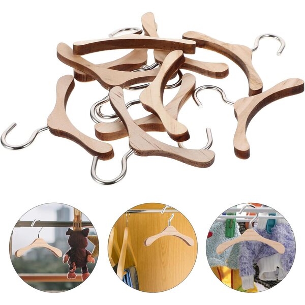 Set mit 10 Naturholzgürteln 6 cm für BJD-Puppen, Mini-Puppenhaus-Zubehör