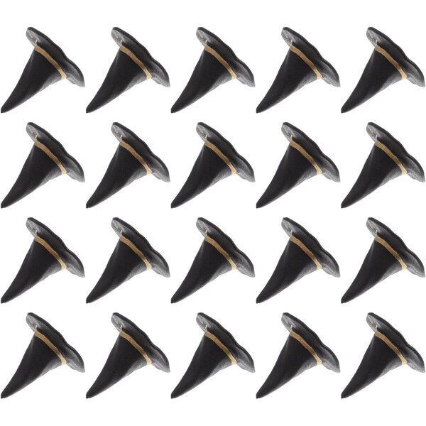 Mini Chapeaux de Sorcière Neri 2,5 cm - Set 20 Pezzi per Decorazioni Halloween e Hobby Creativi