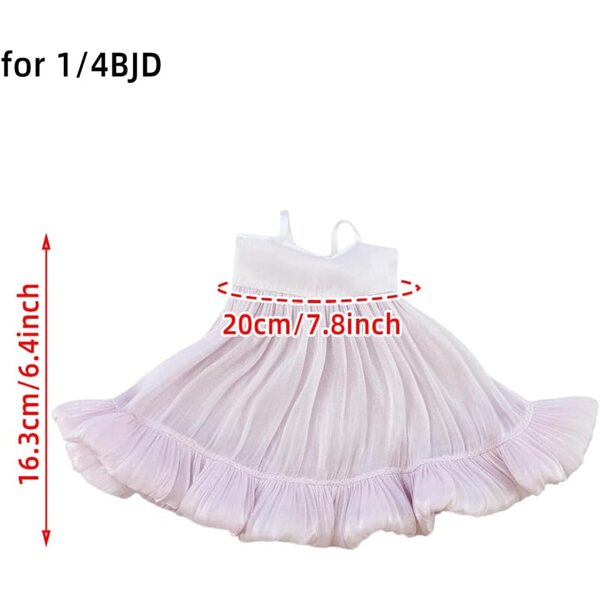 niannyyhouse BJD Pantaloni con gonna reggicalze per bambole 1/4 e 1/6 rosa