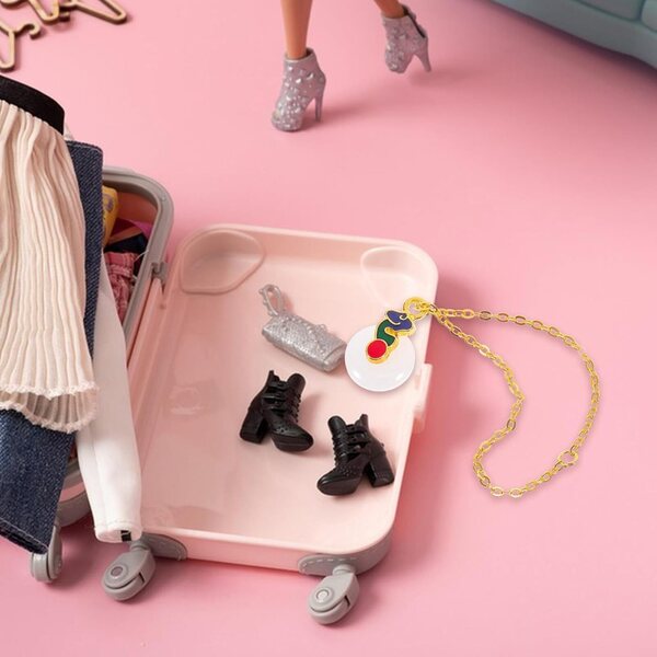 DECHOUS Set 2 Mini Collane per Bambole 1/6 in Metallo e Plastica con Ciondoli in Giada