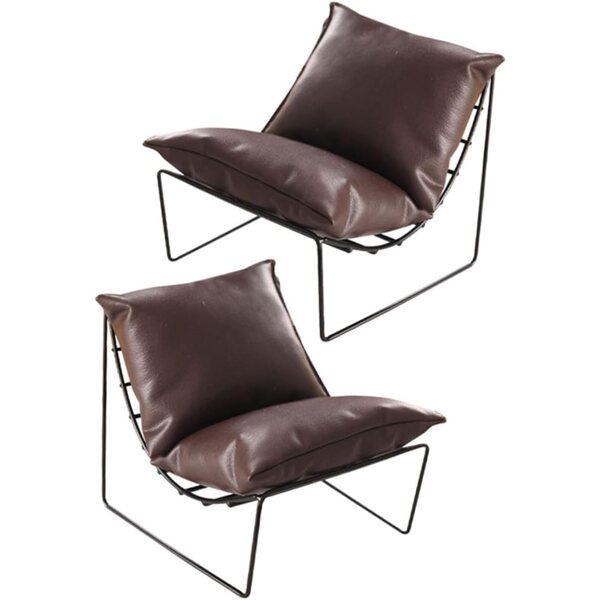 Mikinona Mini Sedie Vintage in Ferro per Casa delle Bambole, 2 Pezzi Mobili Decorativi