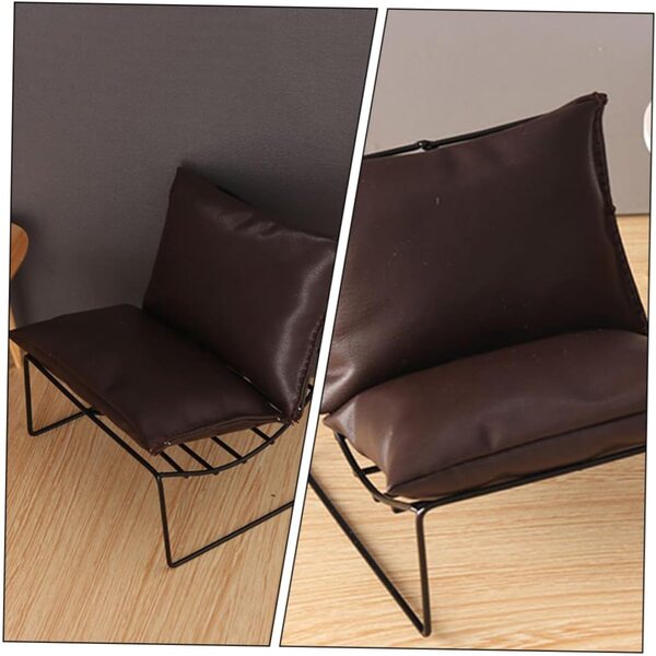 Mikinona Mini Sedie Vintage in Ferro per Casa delle Bambole, 2 Pezzi Mobili Decorativi