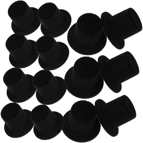 20 Mini Chapeaux Neri per Bricolage Decorazioni Halloween e Natale