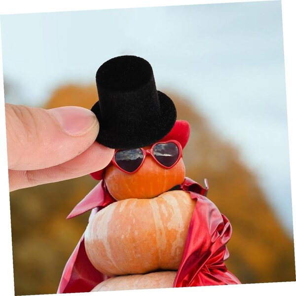 20 Mini Chapeaux Neri per Bricolage Decorazioni Halloween e Natale