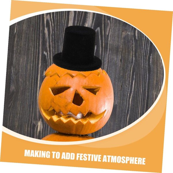 20 Mini Chapeaux Neri per Bricolage Decorazioni Halloween e Natale