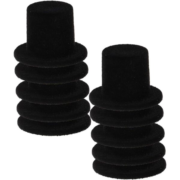 Set 20 Mini Cappelli a Cilindro in Velluto Nero per Decorazioni Feste e Halloween