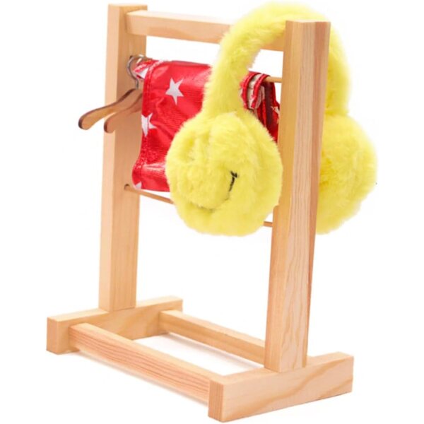 Alasum Set 5 Appendiabiti in Legno per Bambole 20 cm - Organizza Vestiti Cameretta