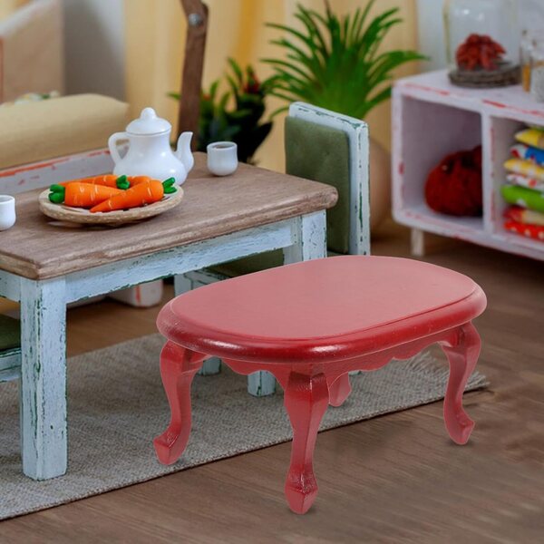 Mini Tavolino da Tè in Legno per Casa delle Bambole - Mobili in Miniatura Decorativi