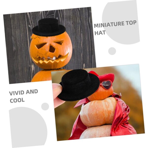 10 schwarze Mini-Zylinder aus Harz für Puppen, DIY-Dekorationen und Cosplay