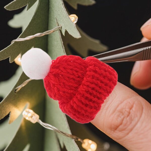 40 Mini Bonnet In maglias de Natale per Decorazioni Fai-da-Te e Idee Creative