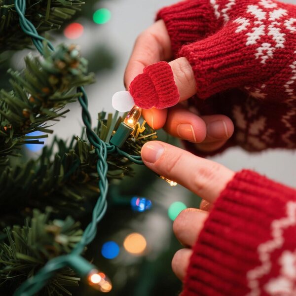 40 Mini Bonnet In maglias de Natale per Decorazioni Fai-da-Te e Idee Creative