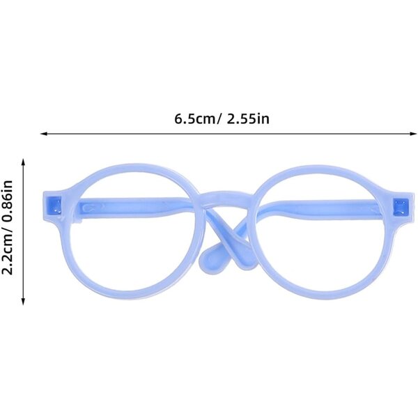 Set 4 Montature Occhiali per Bambole in Plastica Resistente - Accessori Moda per Bambini