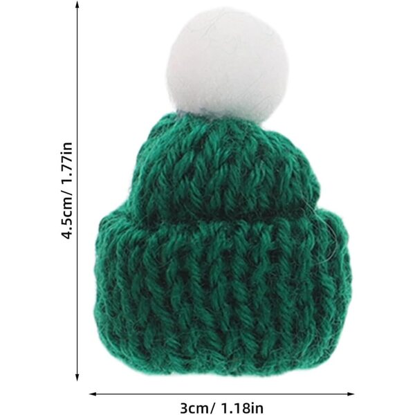 40 mini cappelli natalizi lavorati a mano: accessorio decorativo versatile per le vacanze