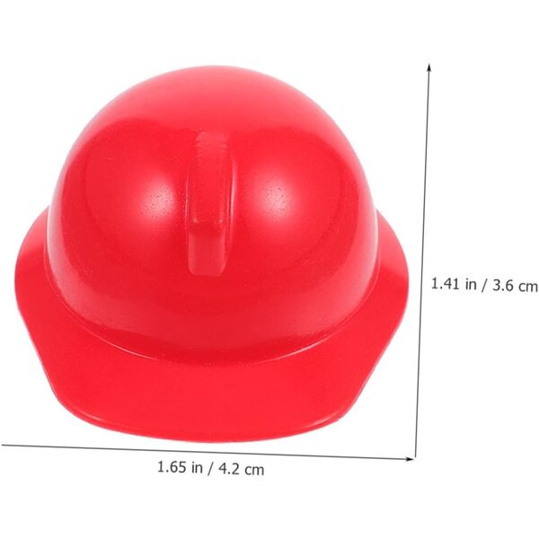 Mini Caschi Sicurezza bambole 20 pezzi Rossi Accessori Realistici e Resistente ABS