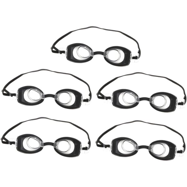 Set 5 Mini Occhiali da Nuoto Neri per Bambole Accessori Leggeri e Compatti