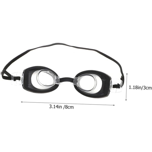 Set 5 Mini Occhiali da Nuoto Neri per Bambole Accessori Leggeri e Compatti