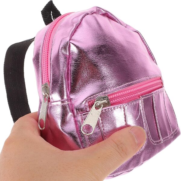 Mini Sac à Dos Rosé für Puppen – Dekoratives und funktionelles Accessoire für Puppenhäuser