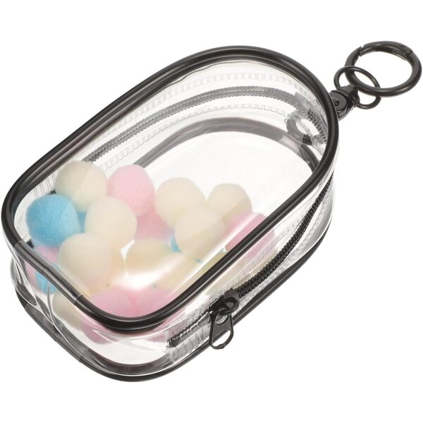 Transparente Suspendue Outanaya-Tasche für Puppen mit Häkelarbeit, kompakt und schützend