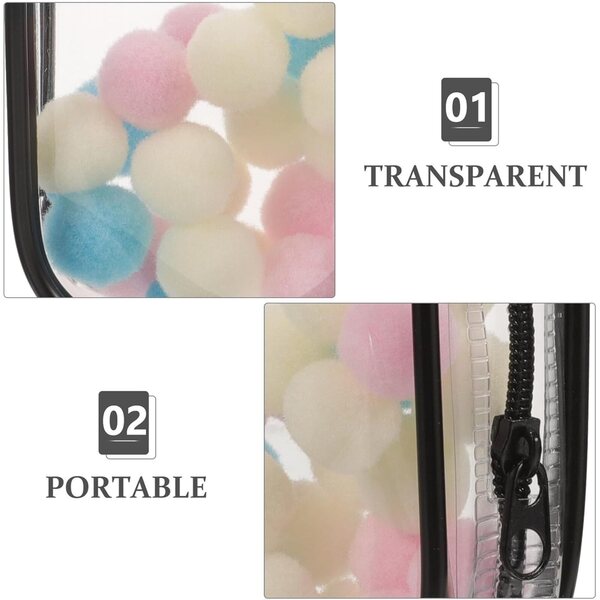 Transparente Suspendue Outanaya-Tasche für Puppen mit Häkelarbeit, kompakt und schützend