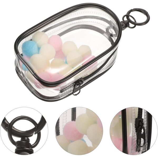 Borsa portaoggetti trasparente per bambole MUSISALY con porta clip e portatile
