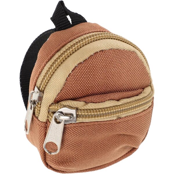 Hellbrauner, leichter und kompakter Mini-Puppenrucksack – kreatives Accessoire von WEKAMOS
