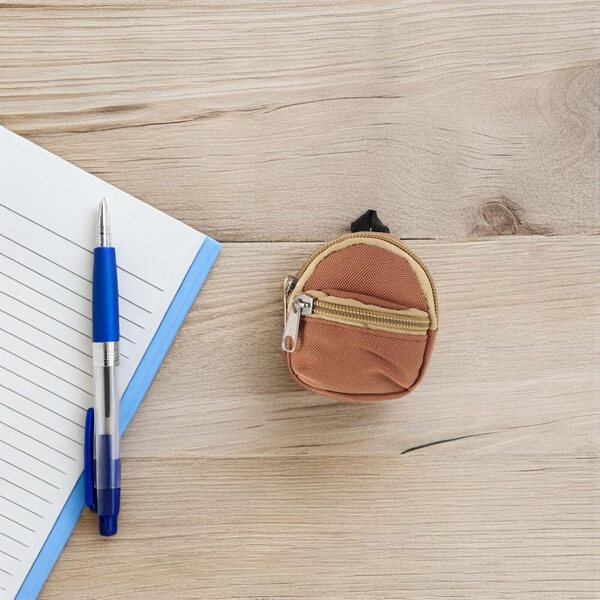 Hellbrauner, leichter und kompakter Mini-Puppenrucksack – kreatives Accessoire von WEKAMOS