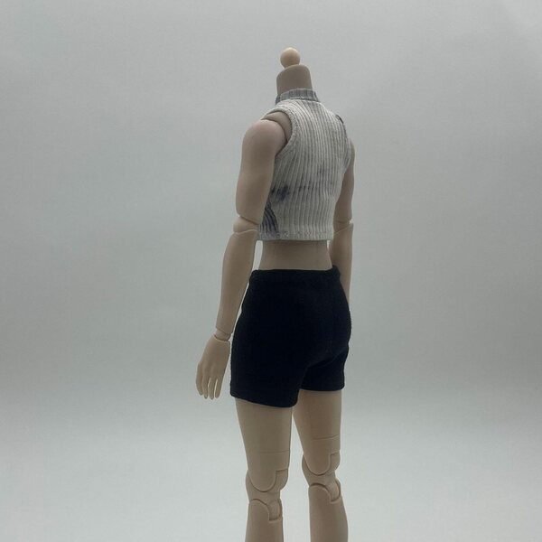 2-teiliges Bekleidungsset für 1/6 weibliche Figuren: Sommeroberteil und Shorts aus Stoff