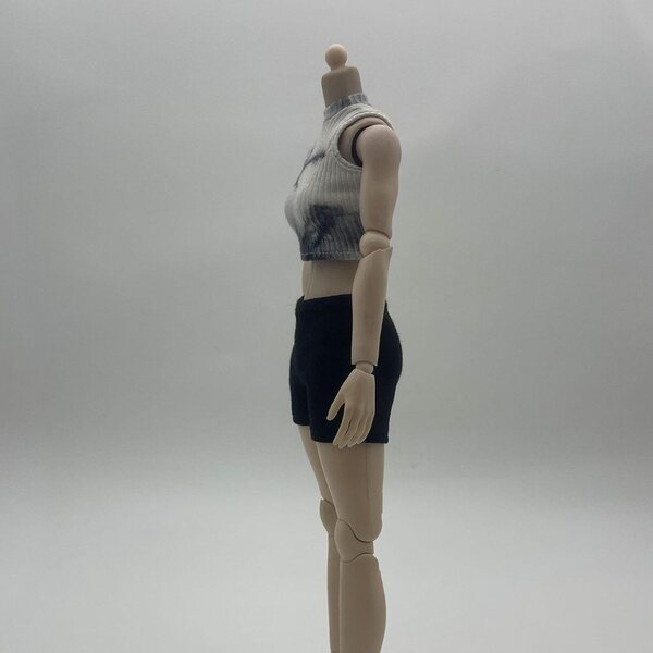 2-teiliges Bekleidungsset für 1/6 weibliche Figuren: Sommeroberteil und Shorts aus Stoff