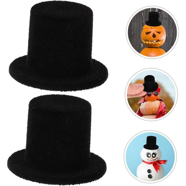 Set 15 Mini Chapeaux alti per bambole in resina e materiali floccatos 2,4 cm