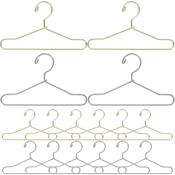 Set 20 Mini Grucce in Acciaio Inossidabile per Bambole, Organizer Salvaspazio e Decorativo