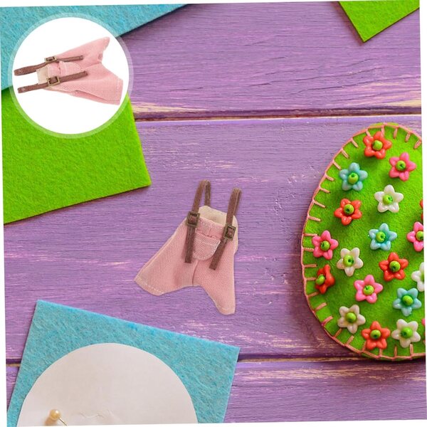 Salopette rosa per bambole - accessorio morbido per gioco e creatività bambini