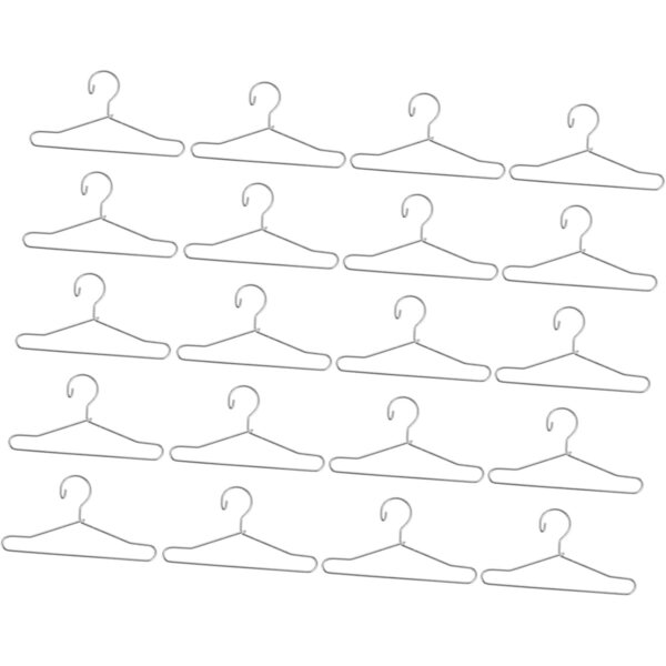 20 Mini Cintres in Metallo per Abiti di Bambole - Organizza e Decora la Stanza dei Bambini