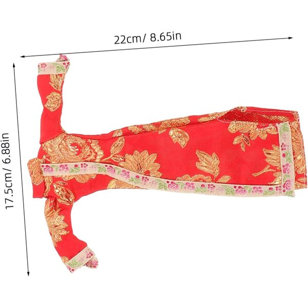 Set 4 Miniature Cheongsam per bambole Dress Tradizionali Cinesi Eleganti