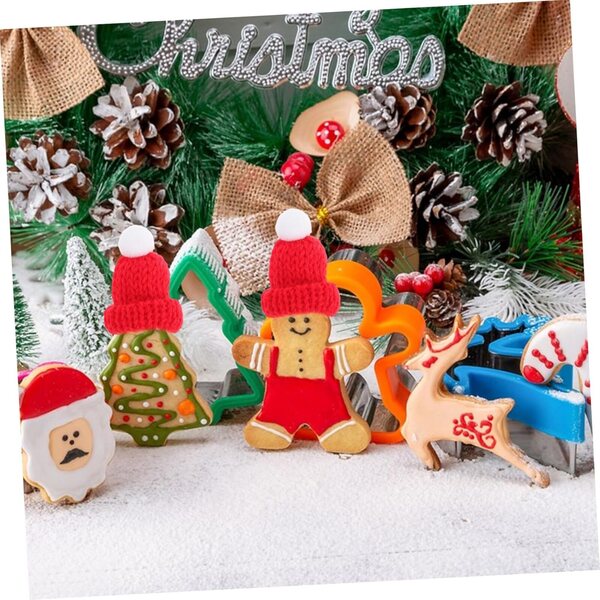 12 Mini Cappelli di Natale in Maglia Rossa per Decorazioni Fai-da-Te e Feste