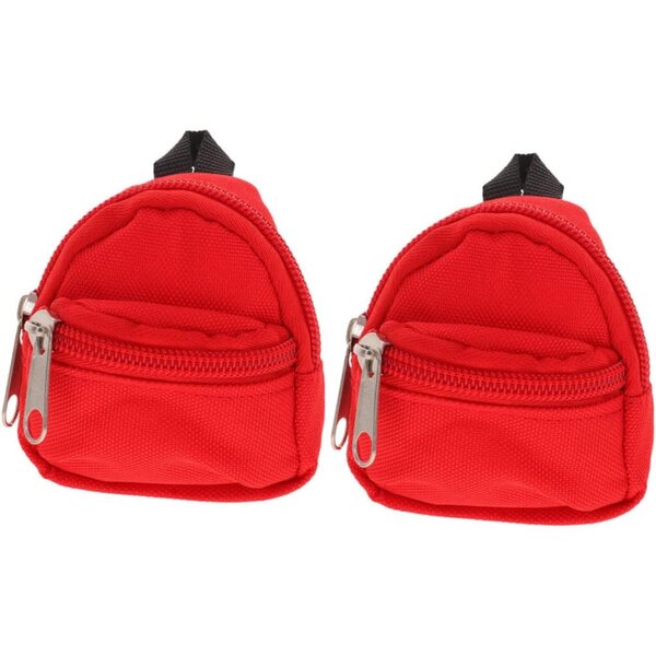Set 2 Mini Zaini per Bambole con Zip, Ideali per Casa, Scuola e Viaggio
