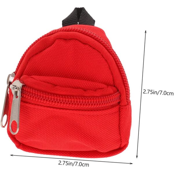 Set 2 Mini Zaini per Bambole con Zip, Ideali per Casa, Scuola e Viaggio